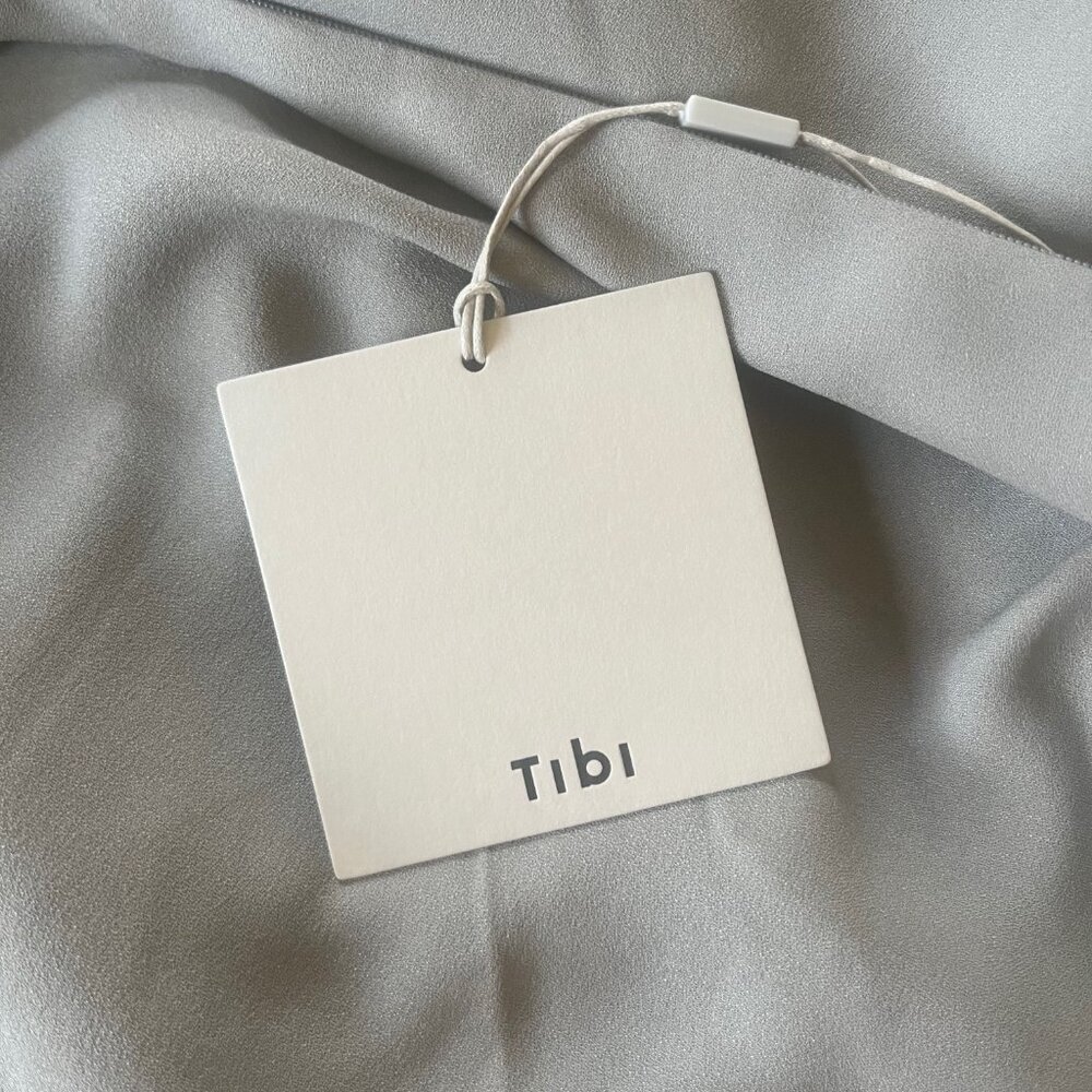 Tibi Feather Weight Eco Crepe Benedict Dress - Grey - 4 - Picture 10 of 12